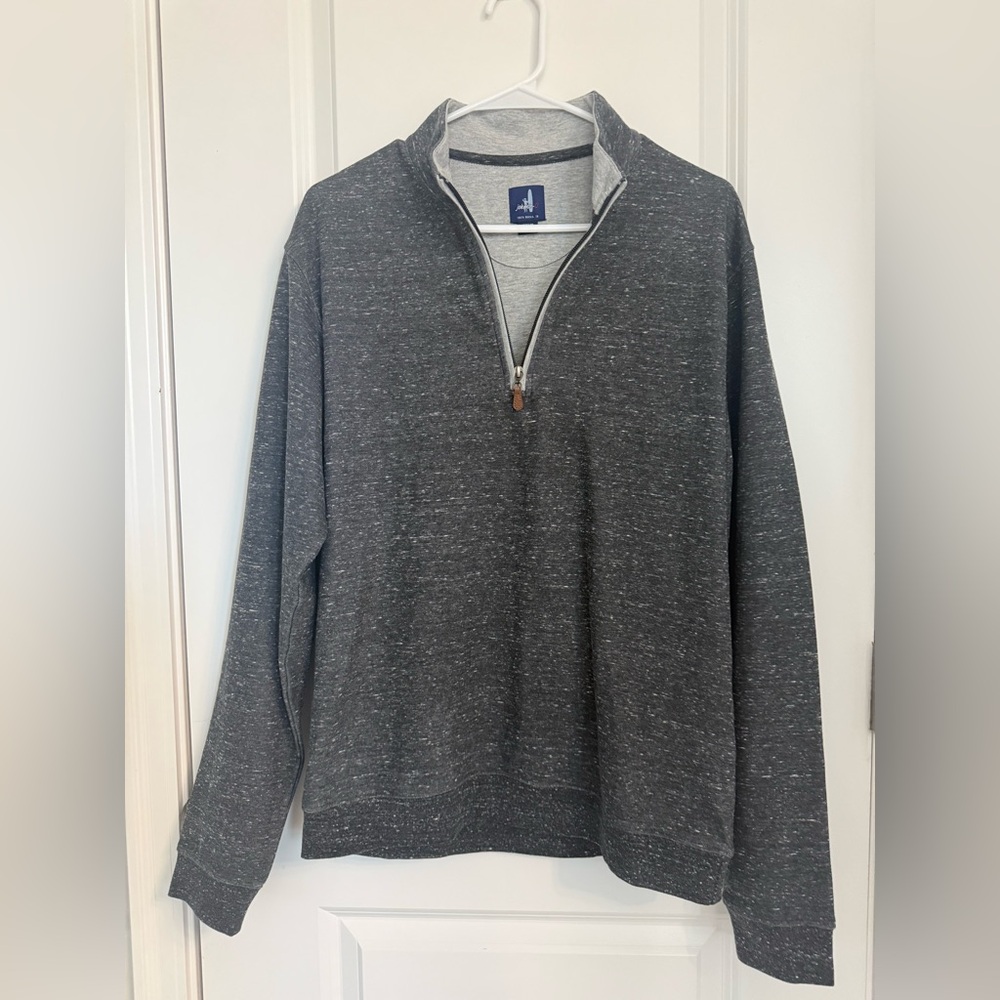 Men's Johnnie O Sully Golf 1/4 Quarter Zip Pullover - size M - Heather/Black